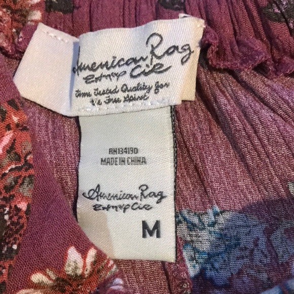 American rag M Floral split seam goucho style pant - Picture 2 of 7